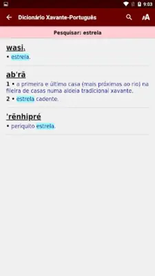 Dicionário Xavante-Português android App screenshot 0