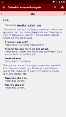 Dicionário Xavante-Português android App screenshot 5